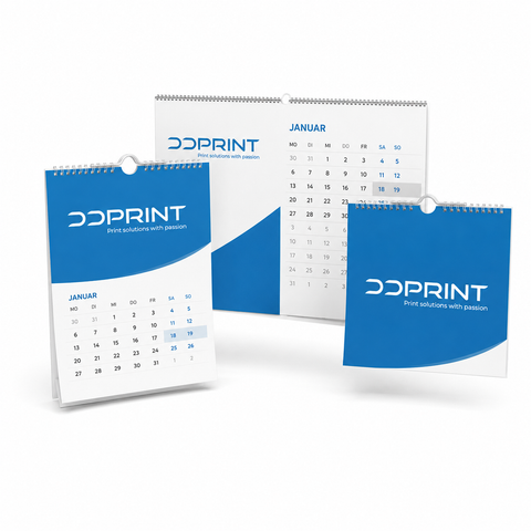 Wandkalender mit Wire-O-Bindung