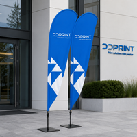 Beach-Flag Indoor beidseitig bedruckbar, System inkl. Druck