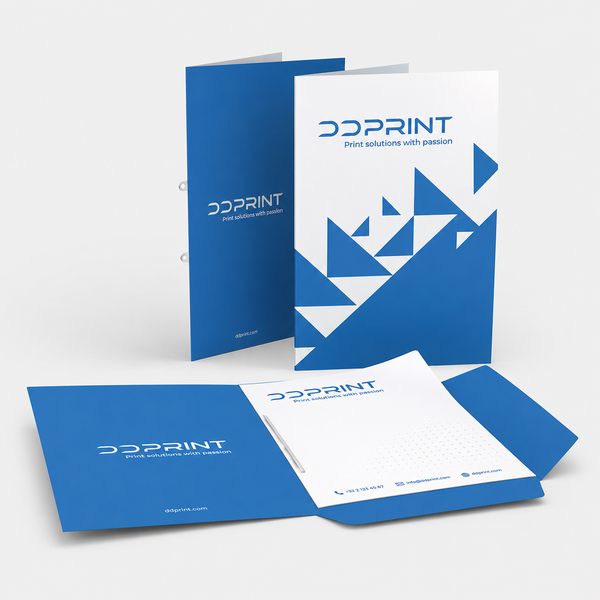 Mappen 2-teilig mit Laschen, Hochformat