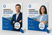 Wahlplakate aus Hohlkammerplatten