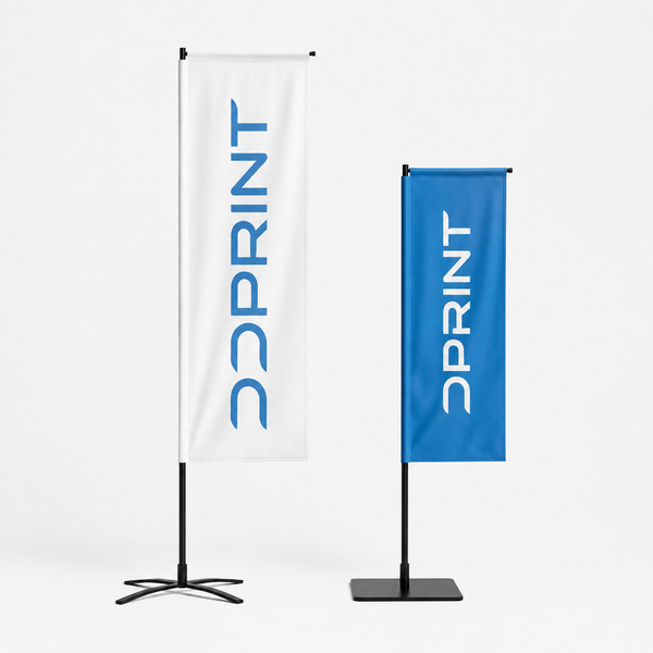 Square-Flag mit Ausleger, System inkl. Druck